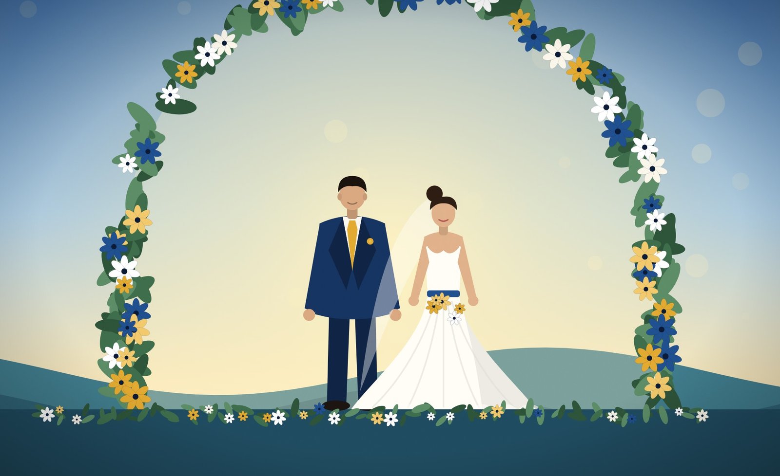 Bilingual wedding website template, live demo preview