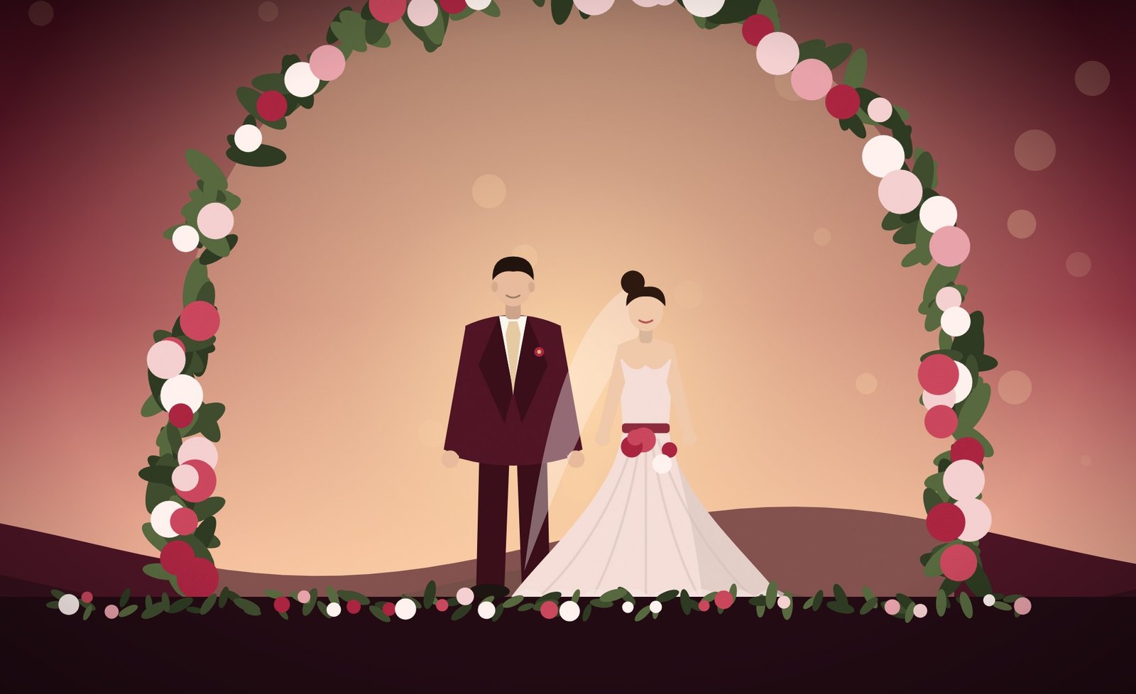 Burgundy & Blush Old-Money wedding website template, live demo preview