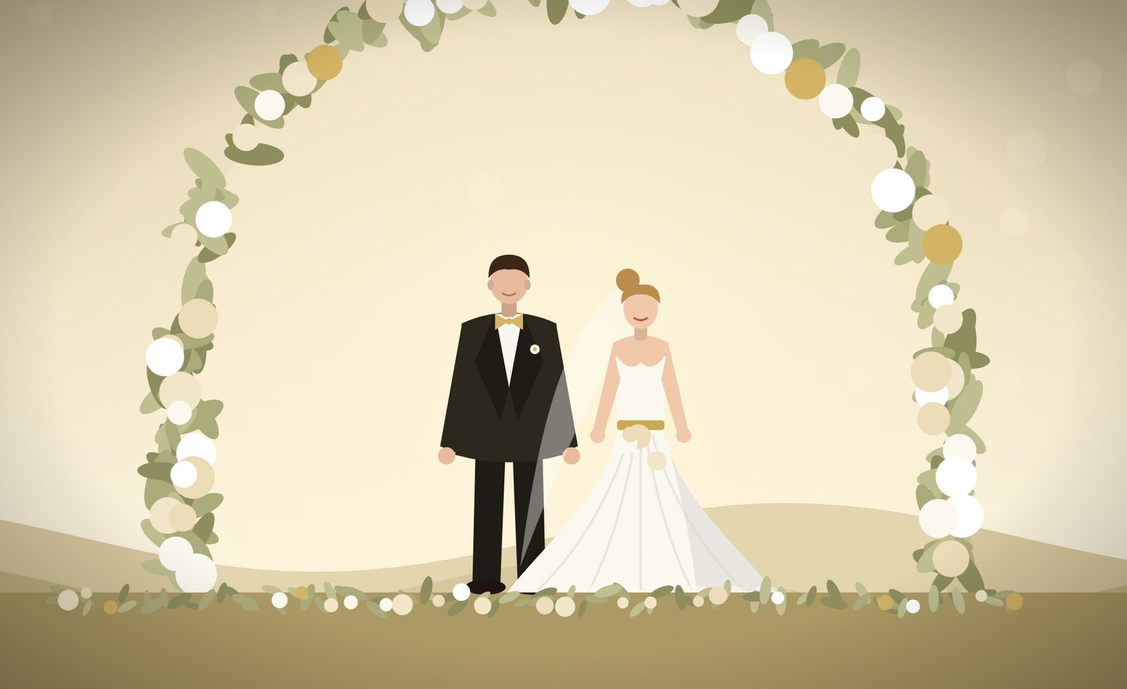 Ivory Monogram & Envelope Reveal wedding website template, live demo preview