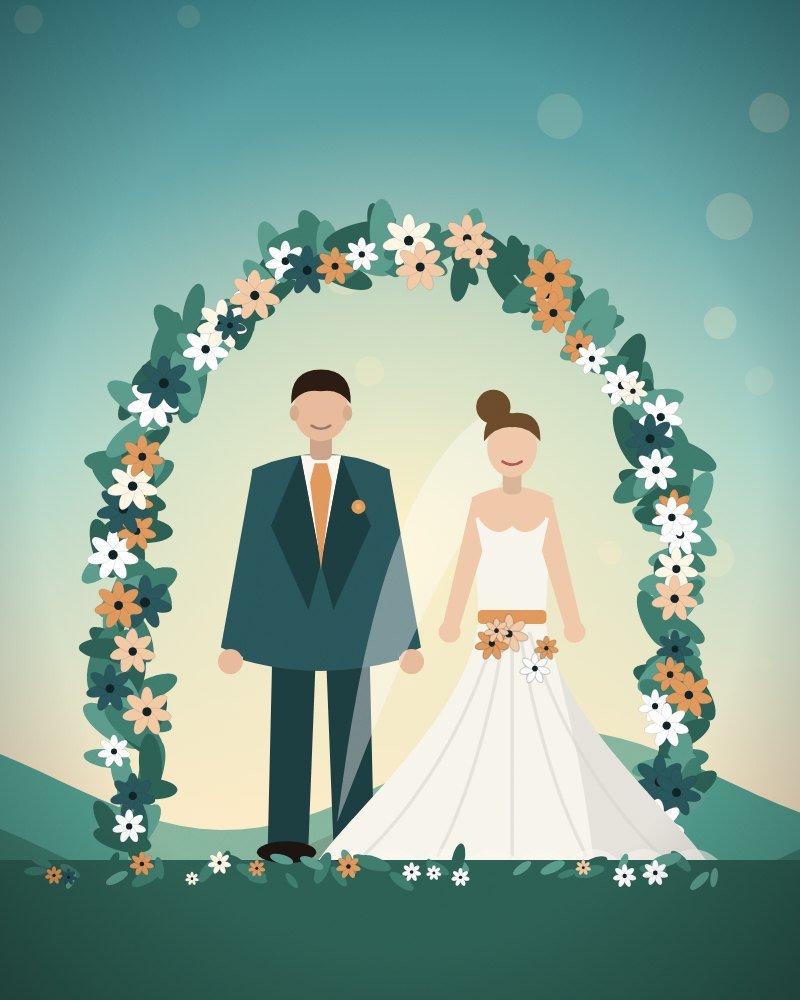 Advanced RSVP & Meal Choice wedding website template preview