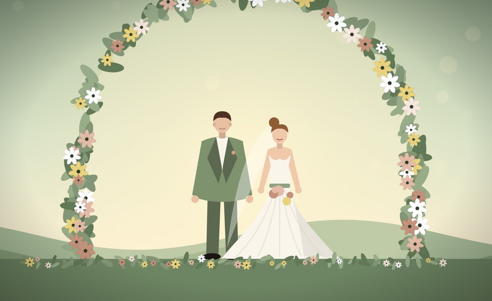 Sage & Ivory Garden wedding website template, live demo preview