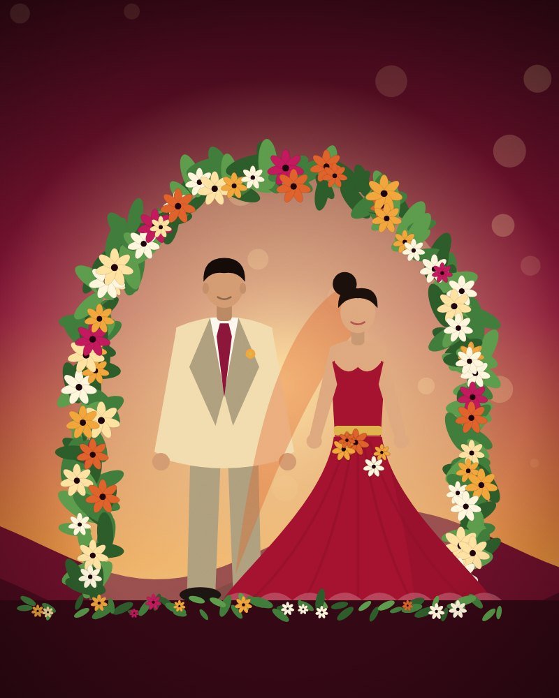 South Asian Multi-Event wedding website template preview