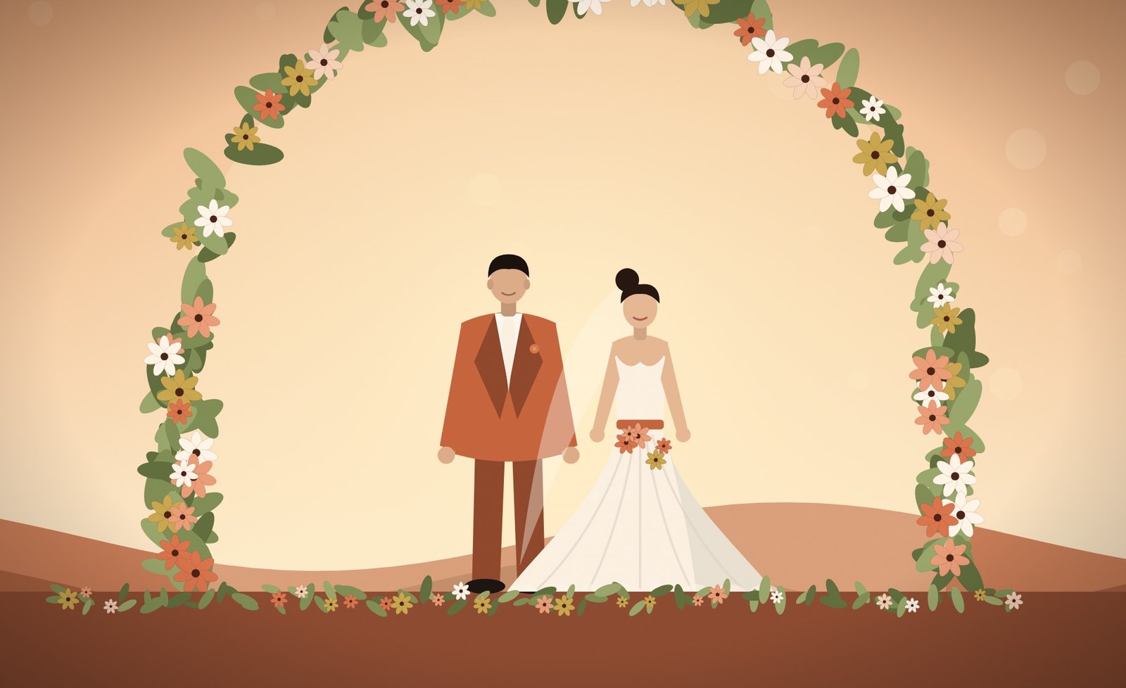 Terracotta Villa Sunset wedding website template, live demo preview