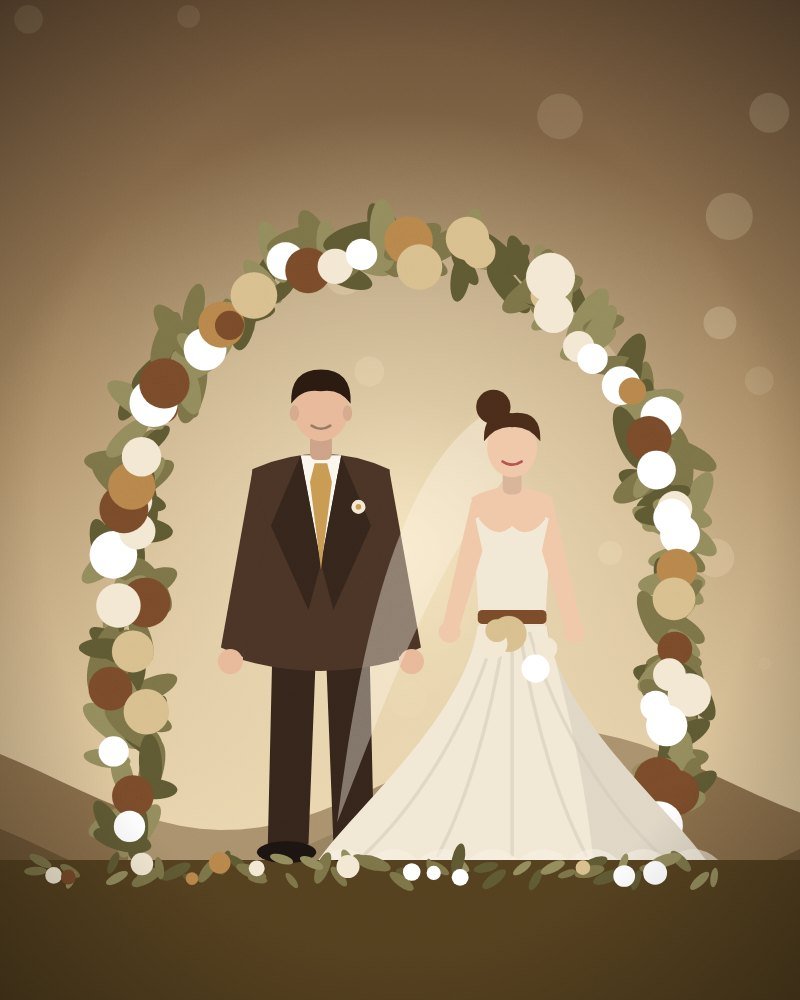 Vintage Photo-Booth wedding website template preview