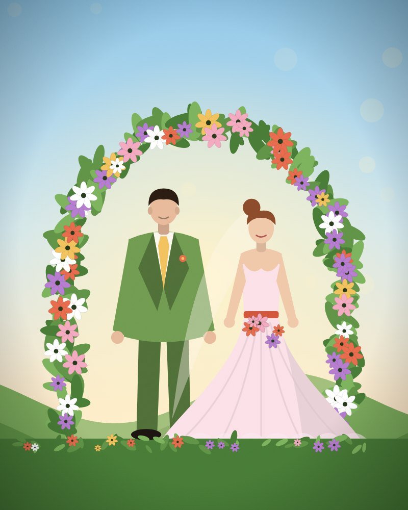 Wildflower Garden Party wedding website template preview